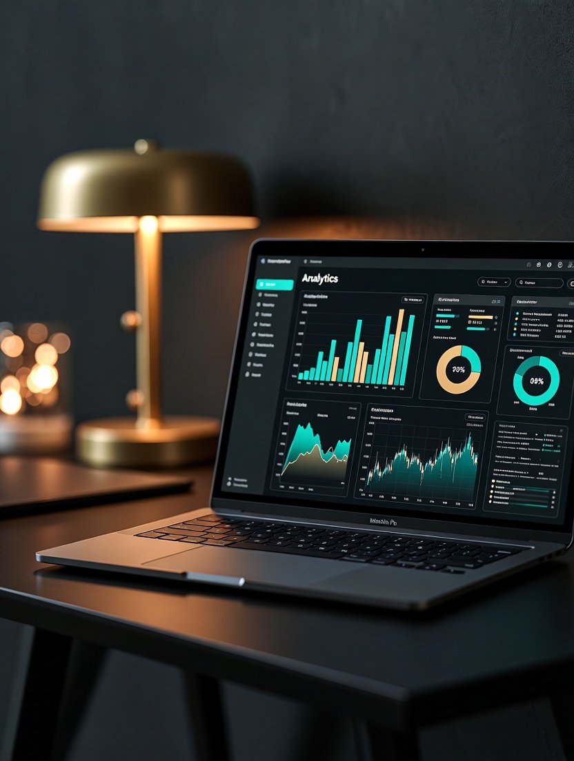 SEO analytics dashboard showing organic traffic growth for a Dubai business